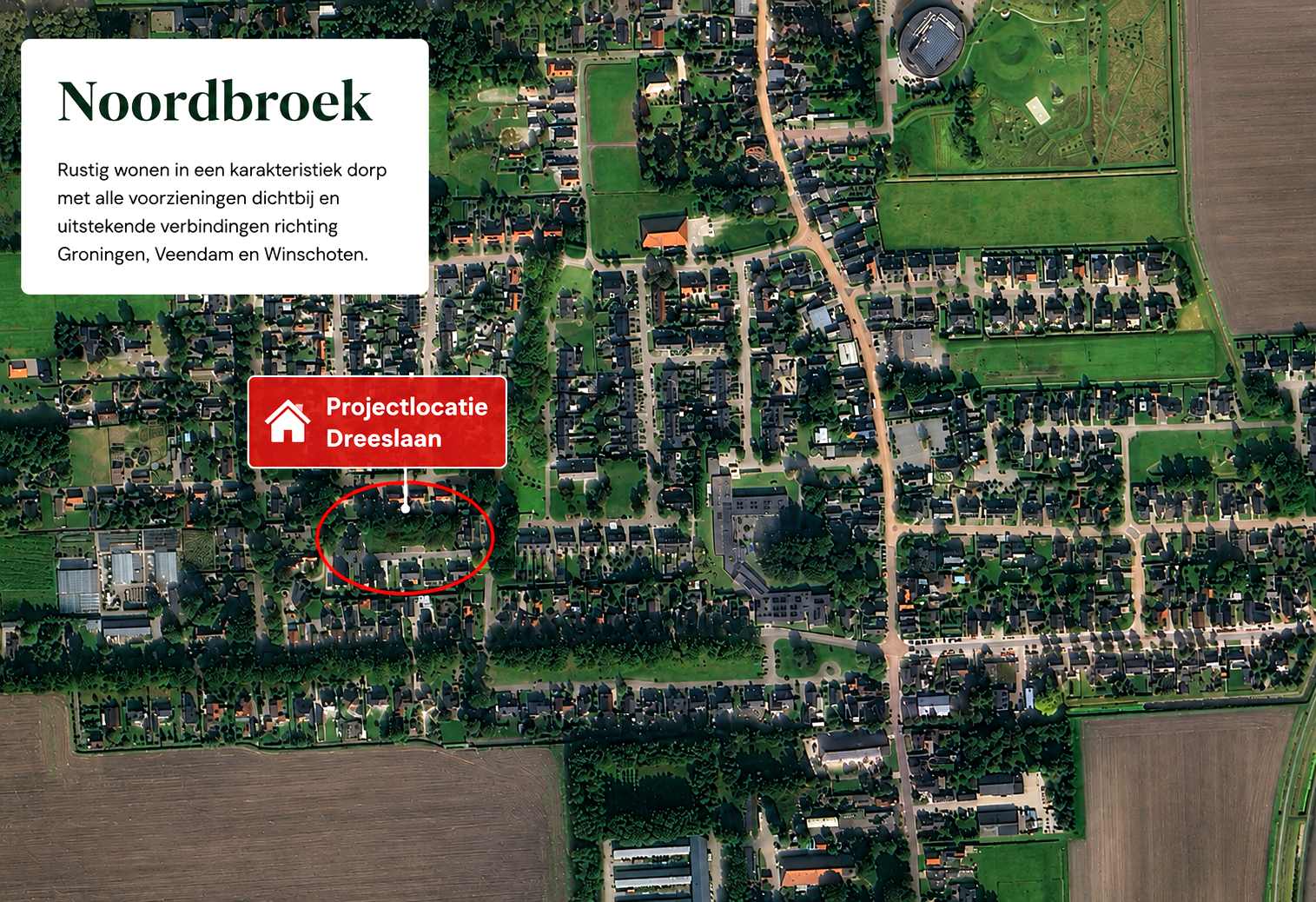 Projectlocatie Dreeslaan Noordbroek